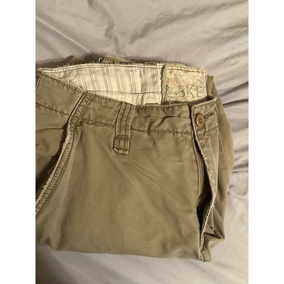 BKE Mens Khaki Chino Pants Tan Straight Leg Cotton Casual Trousers 32R - Picture 14 of 16